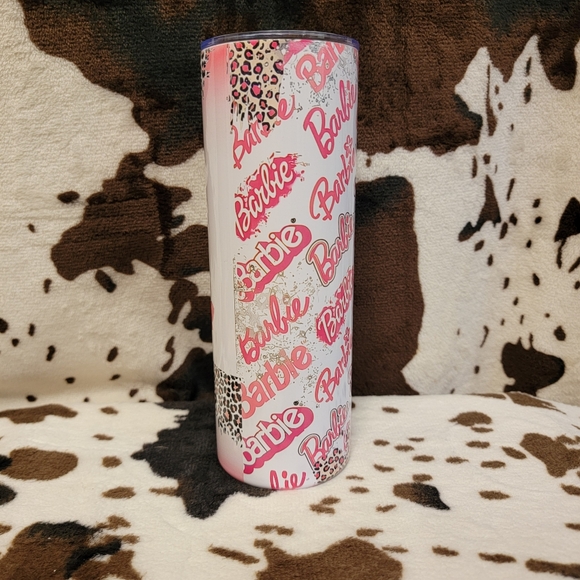 Barbie Animal Print 20oz Skinny Tumbler Insulated Cup - Picture 6 of 12